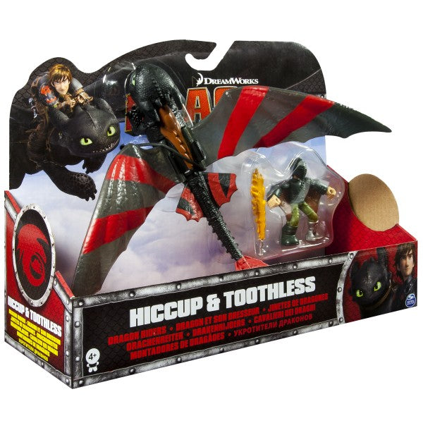 DREAMWORKS DRAGONS DRAGON RIDERS 2-PACK HICCUP & TOOTHLESS (STRIPES)