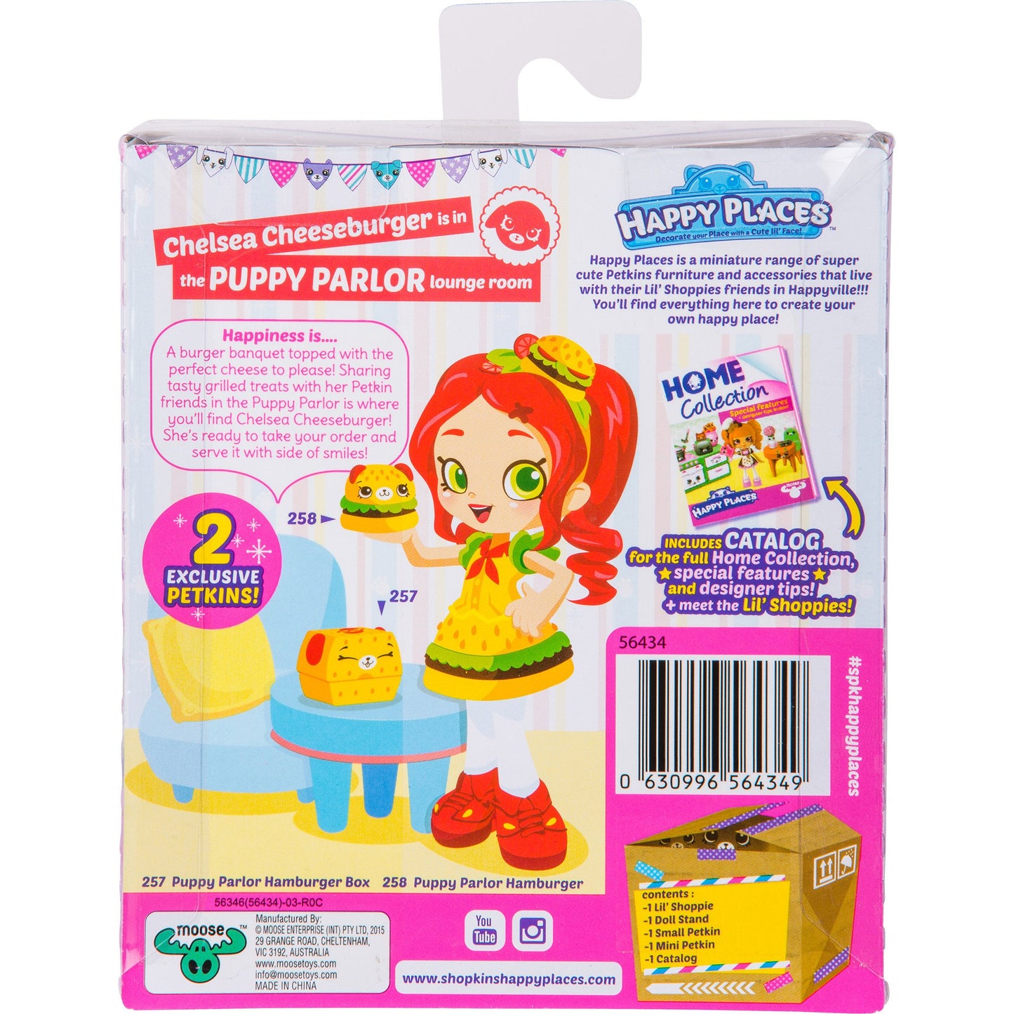 HAPPY PLACES S2 DOLL SINGLE PACK CHELSEA CHEESEBURGER