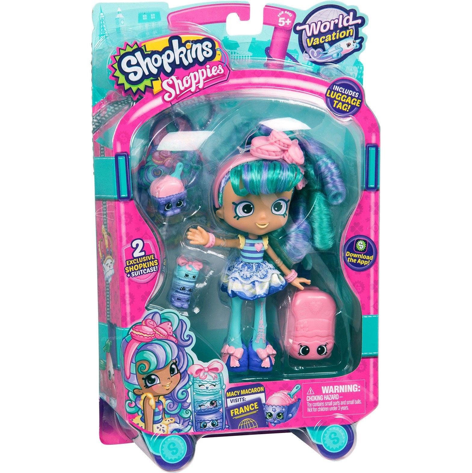 SHOPKINS SHOPPIES S8 W1 THEMED DOLL SINGLE PACK MACY MACARON