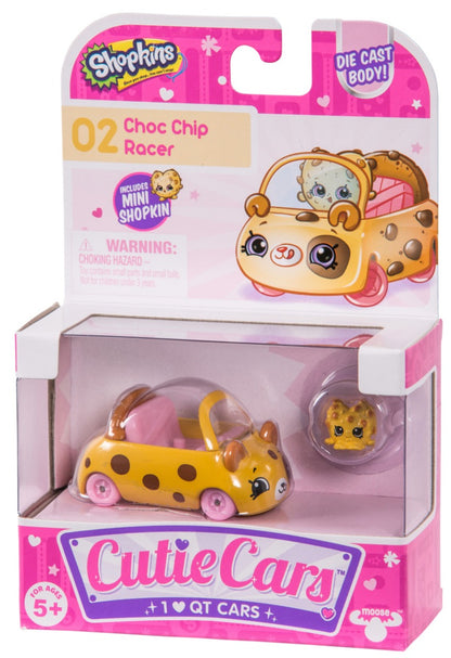 CUTIE CARS SHOPKINS S1 SINGLE PACK #02 CHOC CHIP RACER