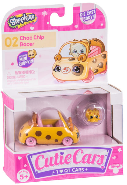 CUTIE CARS SHOPKINS S1 SINGLE PACK #02 CHOC CHIP RACER
