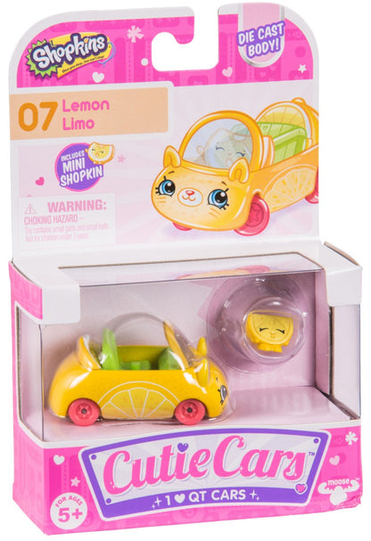 CUTIE CARS SHOPKINS S1 SINGLE PACK #07 LEMON LIMO