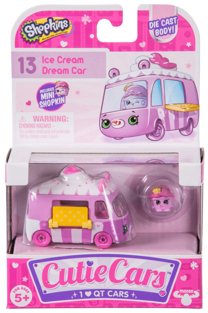 CUTIE CARS SHOPKINS S1 SINGLE PACK #13 ICE CREAM DREAM CAR