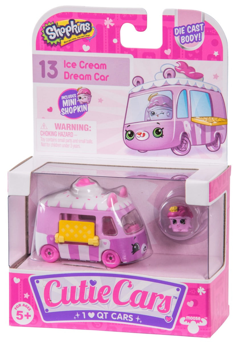 CUTIE CARS SHOPKINS S1 SINGLE PACK #13 ICE CREAM DREAM CAR