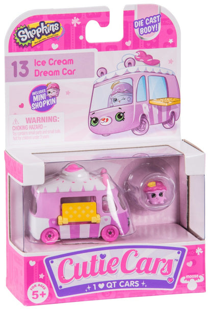 CUTIE CARS SHOPKINS S1 SINGLE PACK #13 ICE CREAM DREAM CAR