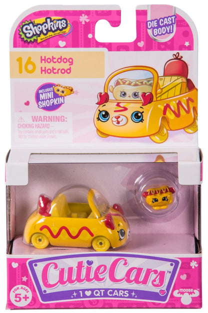 CUTIE CARS SHOPKINS S1 SINGLE PACK #16 IHOTDOG HOTROD