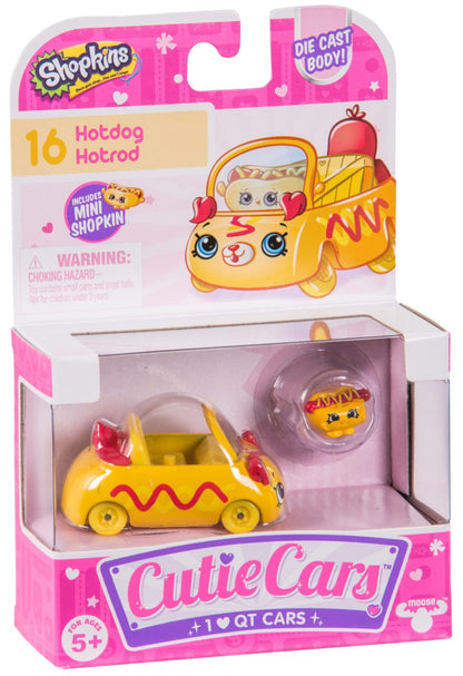 CUTIE CARS SHOPKINS S1 SINGLE PACK #16 IHOTDOG HOTROD