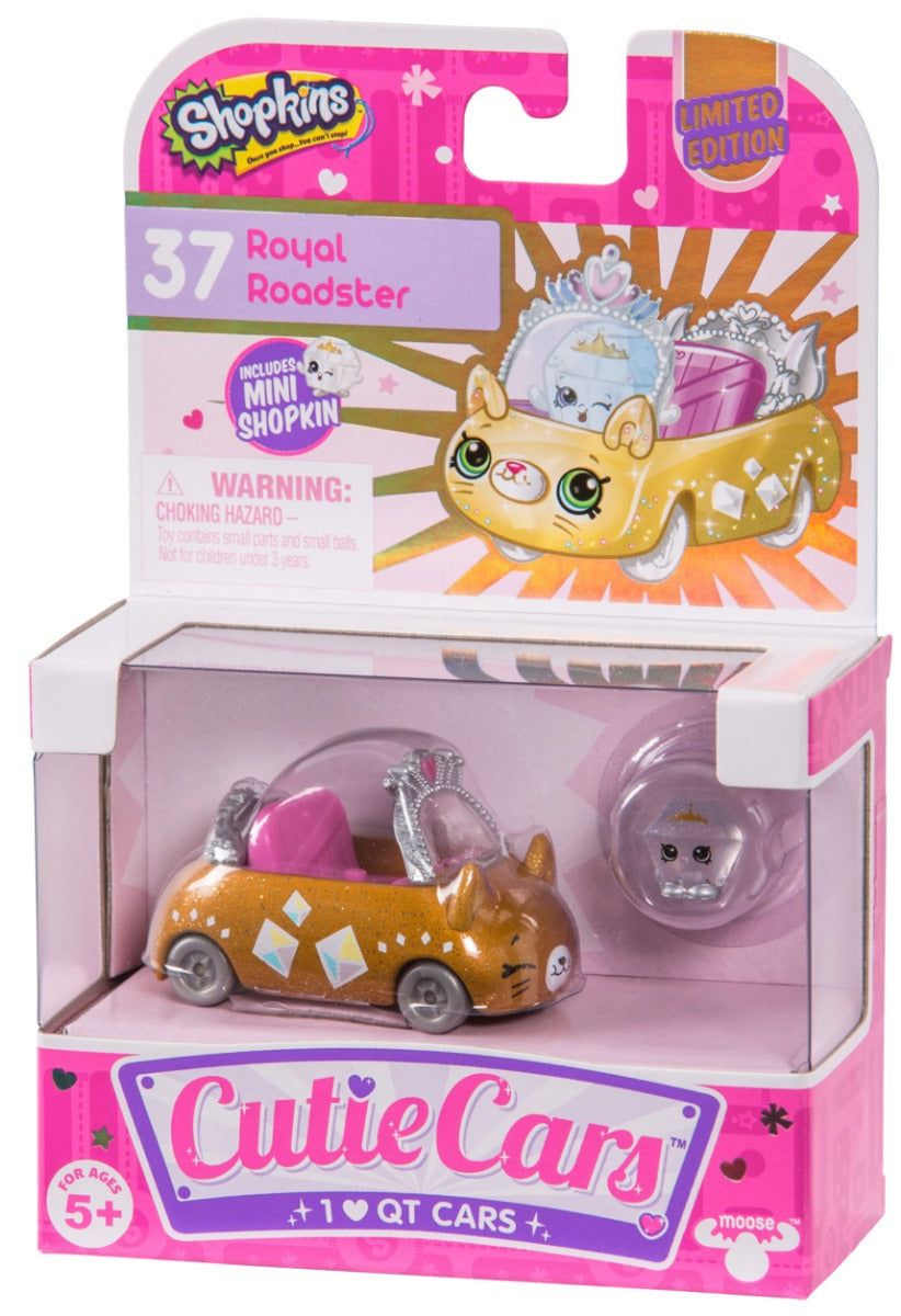 CUTIE CARS SHOPKINS S1 SINGLE PACK #37 ROYAL ROADSTER 
