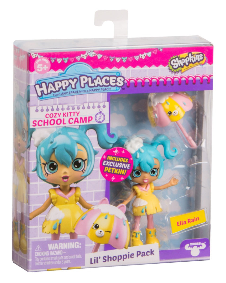 HAPPY PLACES SHOPKINS S4 W1 DOLL SINGLE PACK ELLA RAIN