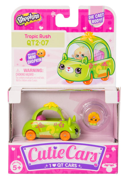 CUTIE CARS SHOPKINS S2 W1 SINGLE PACK QT2-07 TROPIC RUSH