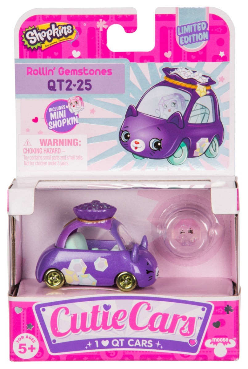 CUTIE CARS SHOPKINS S2 W1 SINGLE PACK QT2-25 ROLLIN' GEMSTONES