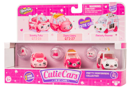 CUTIE CARS SHOPKINS S2 3 PACK PRETTY PERFORMERS COLLECTION