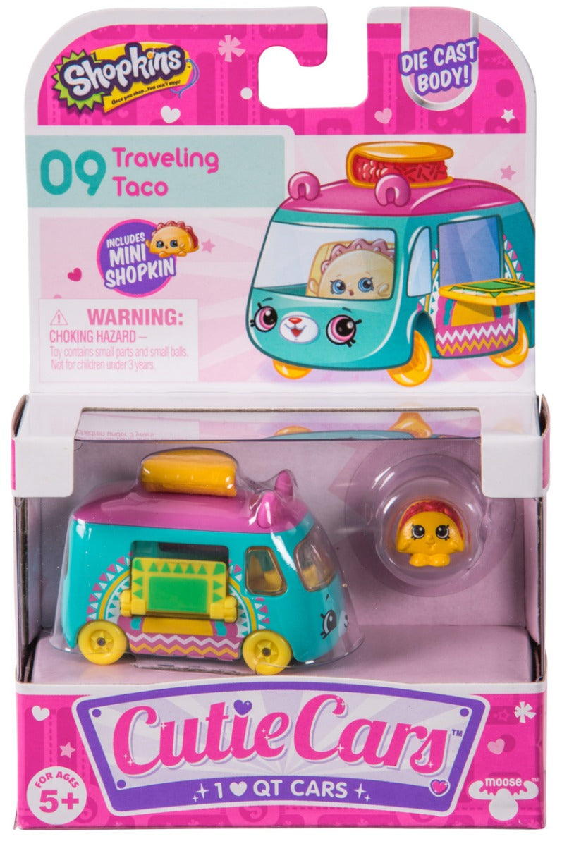 CUTIE CARS SHOPKINS S1 W2 SINGLE PACK #09 TRAVELING TACO