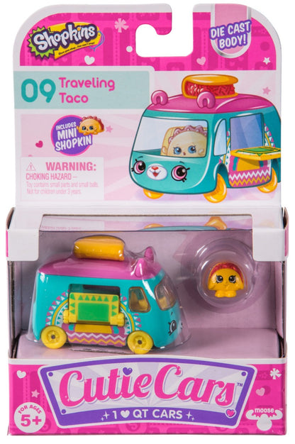 CUTIE CARS SHOPKINS S1 W2 SINGLE PACK #09 TRAVELING TACO