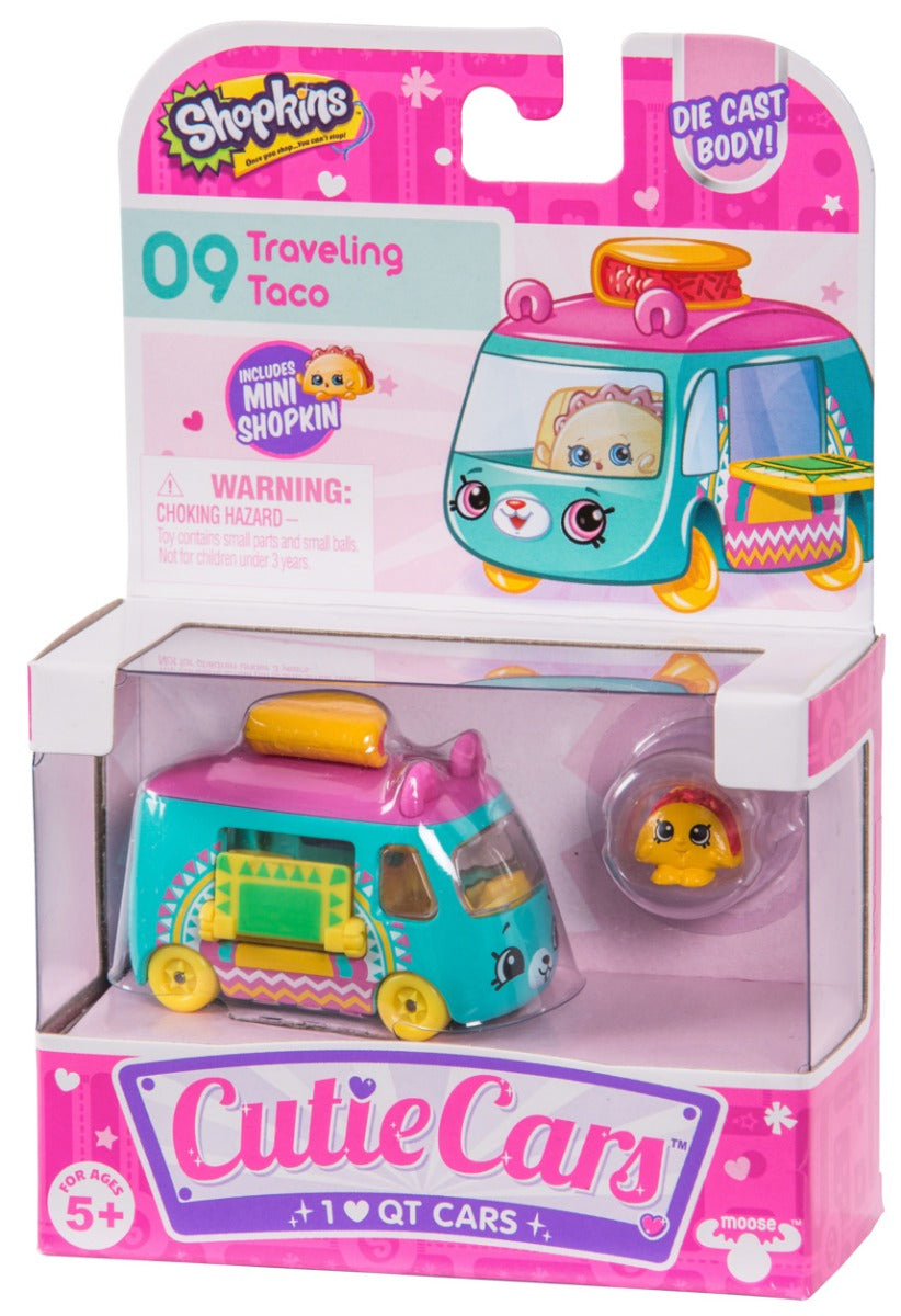 CUTIE CARS SHOPKINS S1 W2 SINGLE PACK #09 TRAVELING TACO