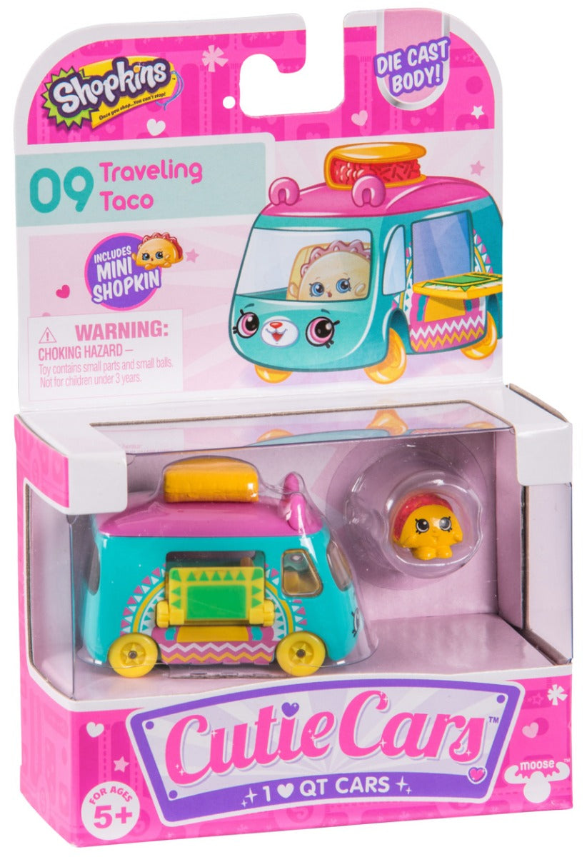 CUTIE CARS SHOPKINS S1 W2 SINGLE PACK #09 TRAVELING TACO