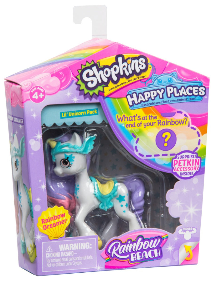 HAPPY PLACES SHOPKINS S5 W2 DOLL SINGLE PACK RAINBOW DREAMER