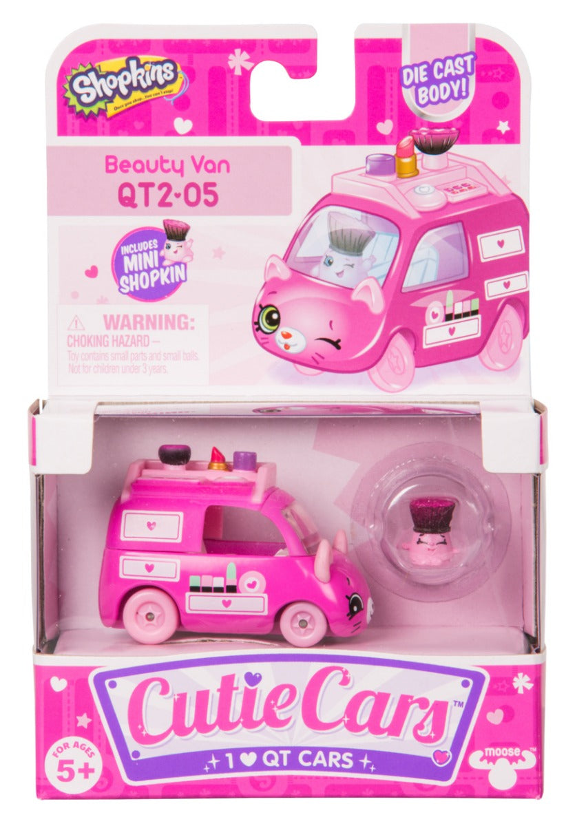 CUTIE CARS SHOPKINS S2 W2 SINGLE PACK QT2-05 BEAUTY VAN