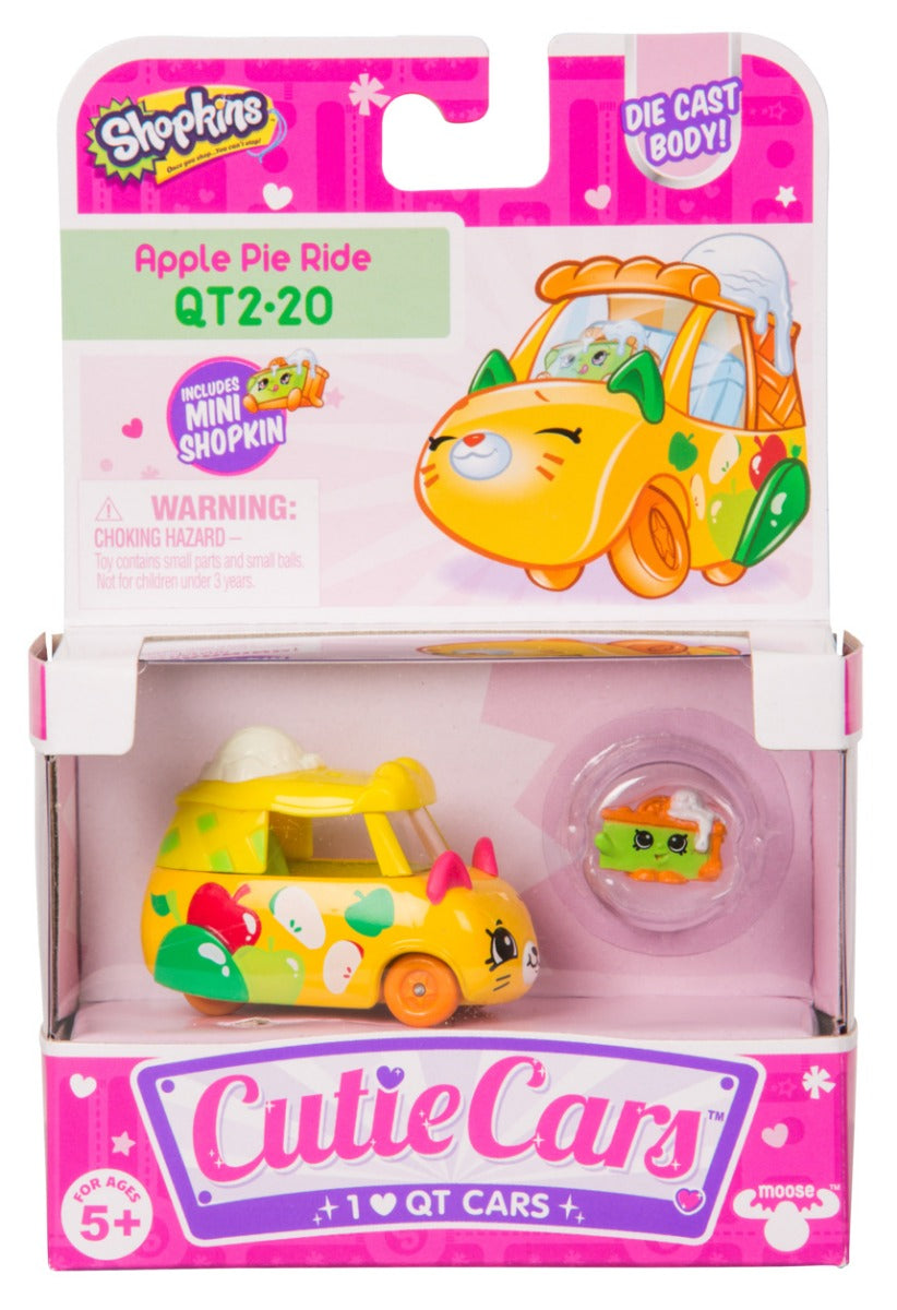 CUTIE CARS SHOPKINS S2 W3 SINGLE PACK QT2-20 APPLE PIE RIDE