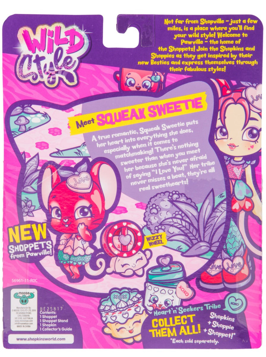 SHOPKINS SHOPPETS S9 W2 SINGLE PACK SQUEAK SWEETIE