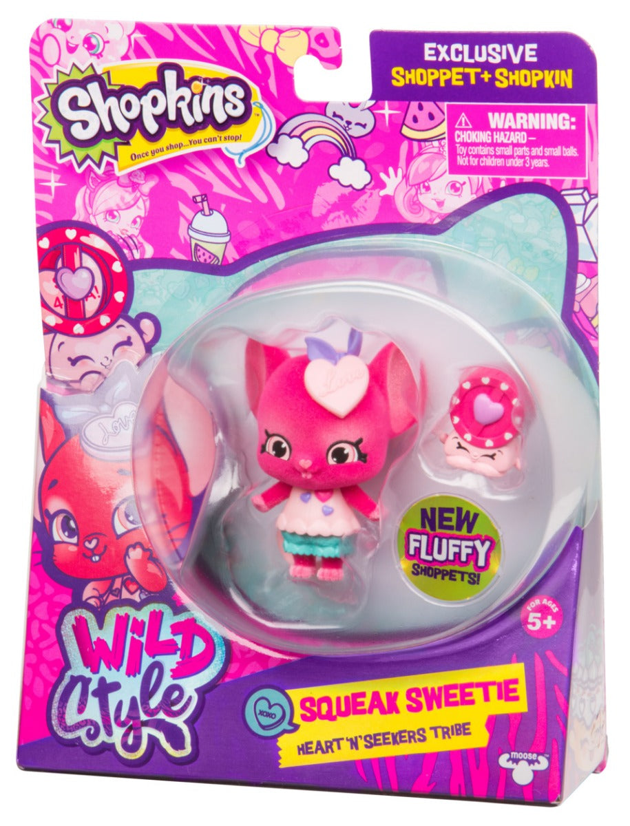 SHOPKINS SHOPPETS S9 W2 SINGLE PACK SQUEAK SWEETIE