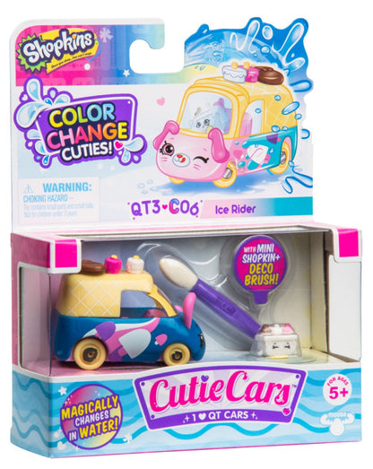 CUTIE CARS SHOPKINS W1 COLOR CHANGE PACK QT3-C06 ICE RIDER
