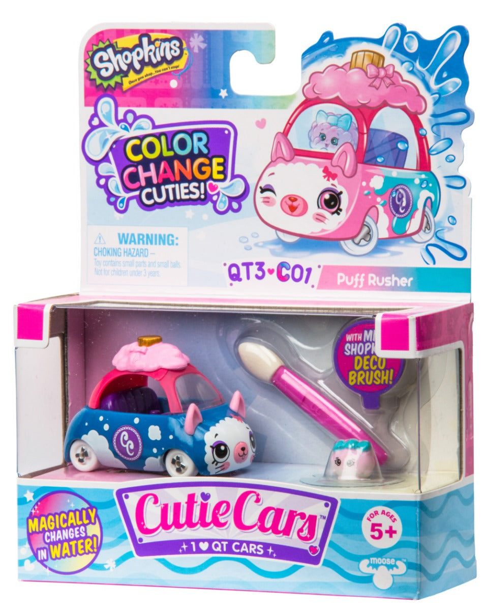 CUTIE CARS SHOPKINS W1 COLOR CHANGE PACK QT3-C01 PUFF RUSHER