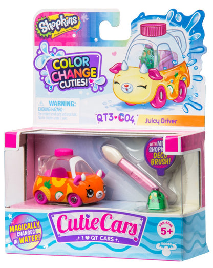 CUTIE CARS SHOPKINS W1 COLOR CHANGE PACK QT3-C04 JUICY DRIVER