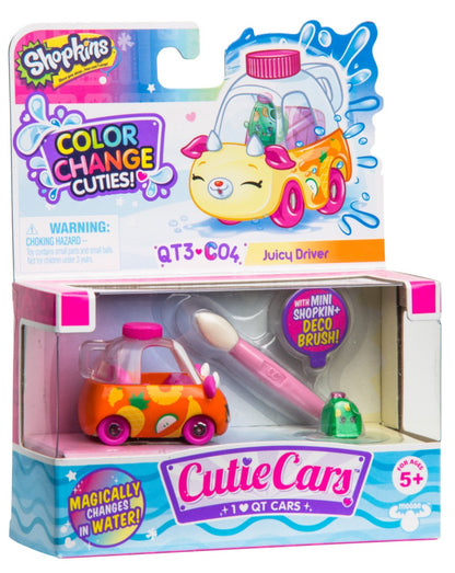 CUTIE CARS SHOPKINS W1 COLOR CHANGE PACK QT3-C04 JUICY DRIVER