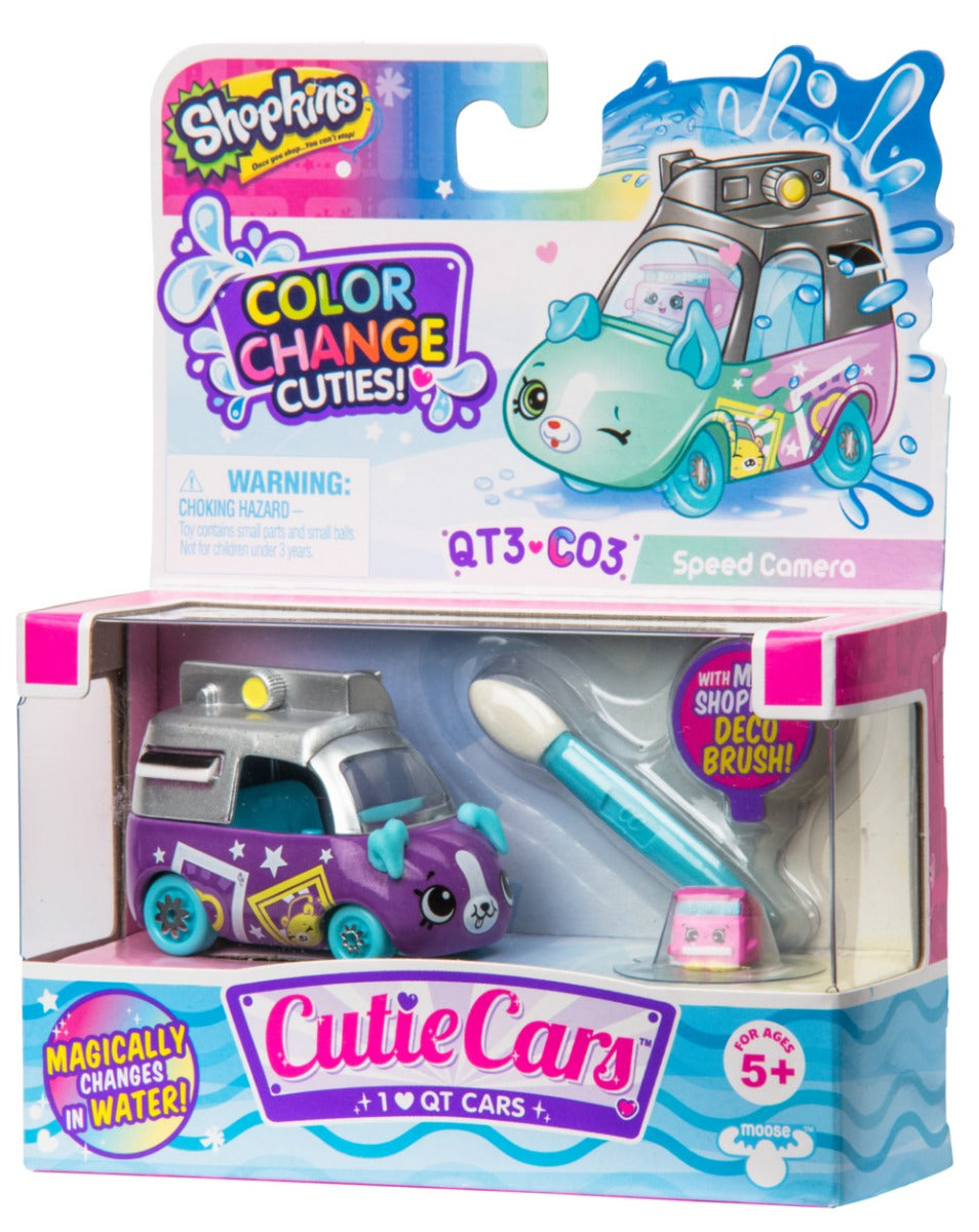 CUTIE CARS SHOPKINS W1 COLOR CHANGE PACK QT3-C03 SPEED CAMERA