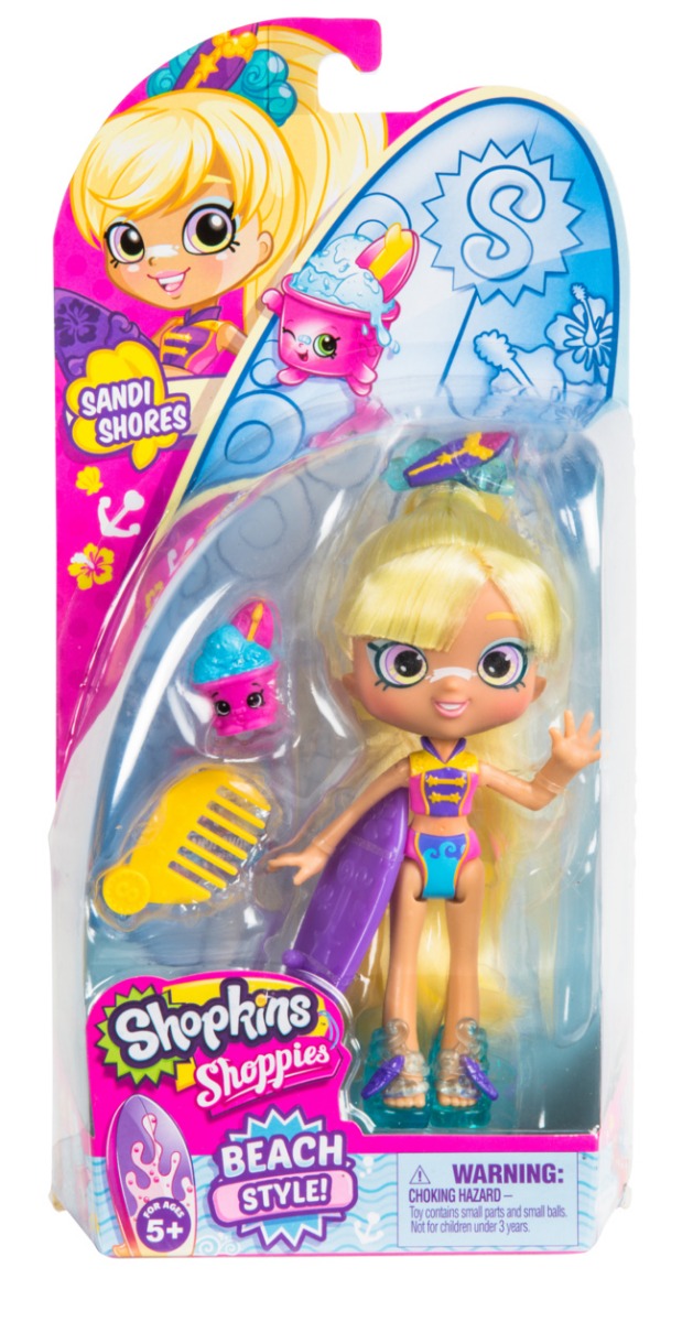 SHOPKINS SHOPPIES S7 W2 DOLL SINGLE PACK SANDI SHORES