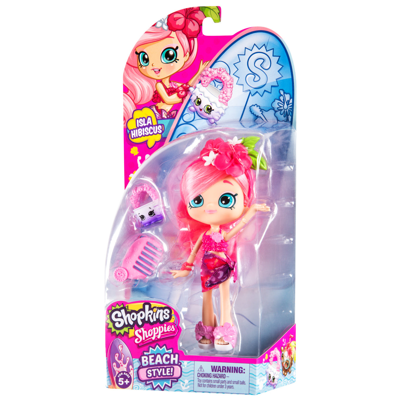 SHOPKINS SHOPPIES S8 W1 DOLL SINGLE PACK ISLA HIBISCUS