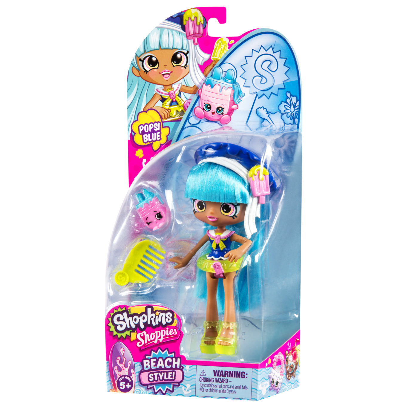 SHOPKINS SHOPPIES S8 W1 DOLL SINGLE PACK POPSI BLUE