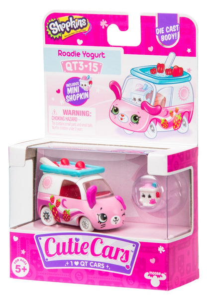 CUTIE CARS SHOPKINS S3 W3 SINGLE PACK QT3-15 ROADIE YOGURT