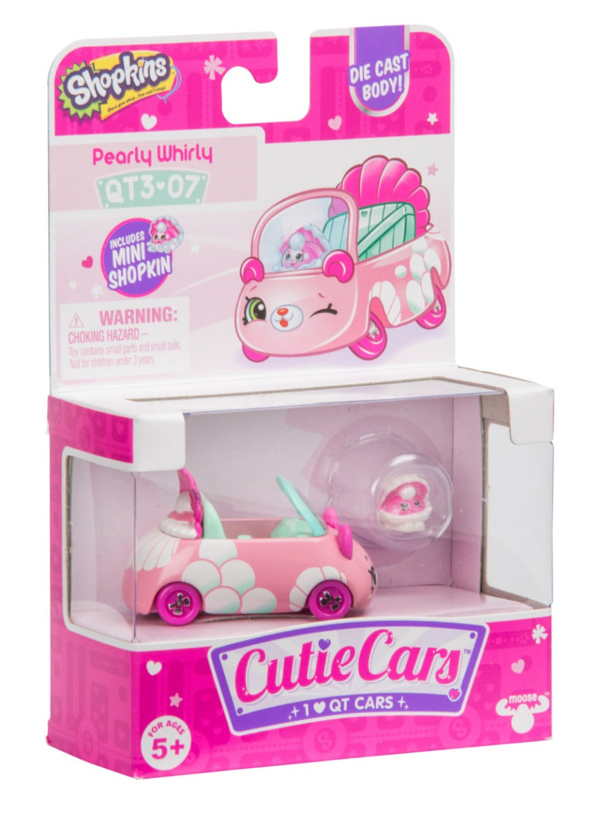 CUTIE CARS SHOPKINS S3 W3 SINGLE PACK QT3-07 PEARLY WHIRLY