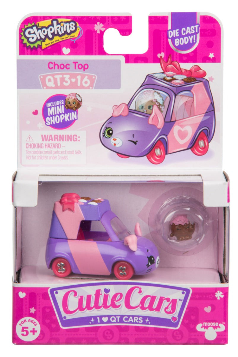 CUTIE CARS SHOPKINS S3 W3 SINGLE PACK QT3-16 CHOC TOP