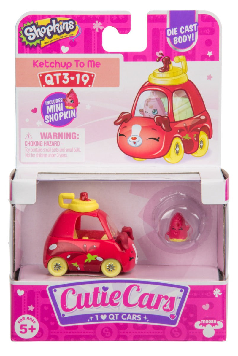 CUTIE CARS SHOPKINS S3 W3 SINGLE PACK QT3-19 KETCHUP TO ME