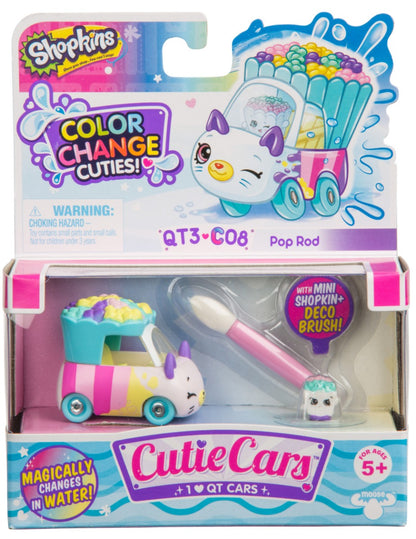 CUTIE CARS SHOPKINS W2 COLOR CHANGE PACK QT3-C08 POP ROD