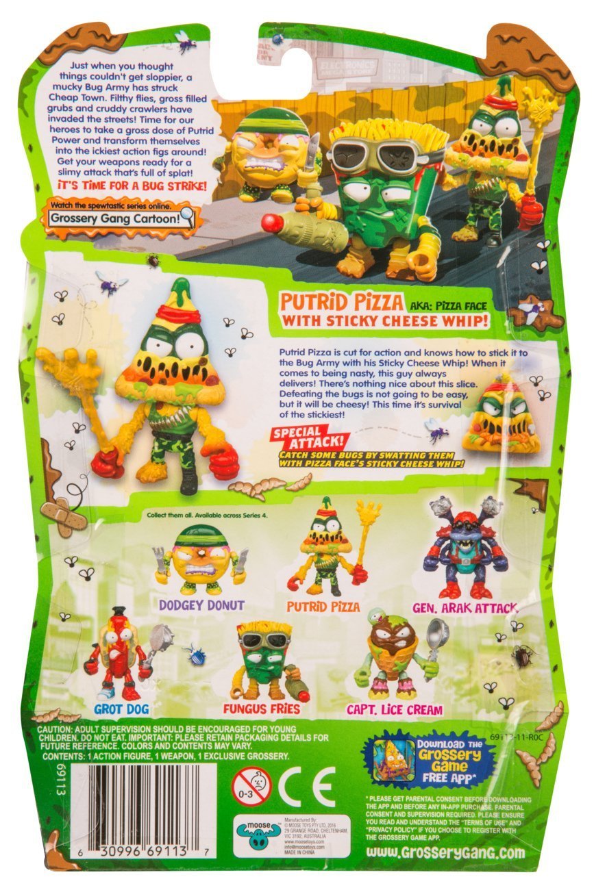 THE GROSSERY GANG S4 W1 BUG STRIKE ACTION FIGURE PUTRID PIZZA