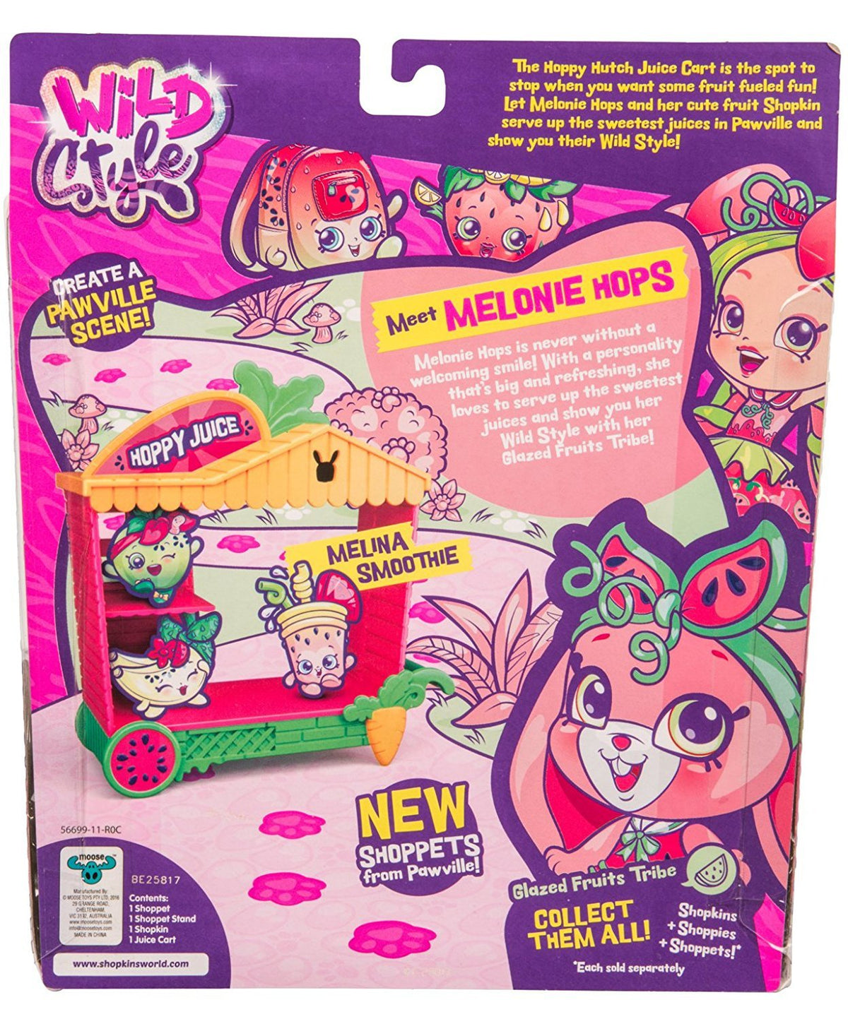 SHOPKINS SHOPPETS S9 WILD STYLE THEME PACK MELONIE HOPS