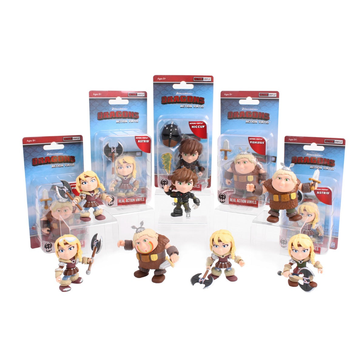 HTTYD HUMANS W2 ACTION VINYLS 3" FISHLEGS (RACING STRIPES)