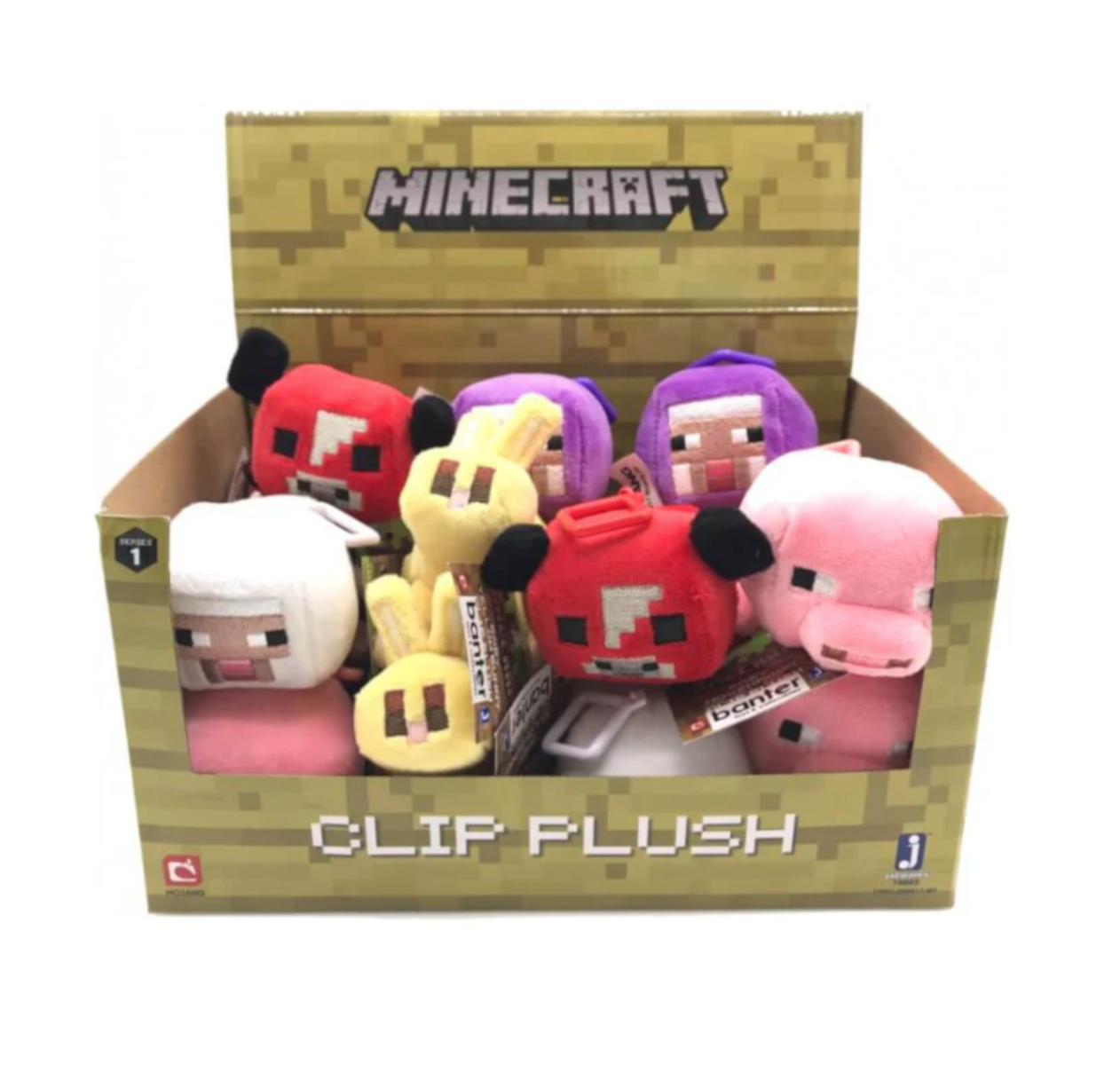 MINECRAFT CLIP PLUSH BABY PINK PIG