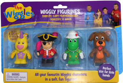 THE WIGGLES WIGGLY FIGURINES 4 PACK (Shirley, Capt Feathersword, Dorothy & Wags)